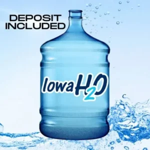 A 5 gallon bottle of Iowa H2O including a deposit charge.